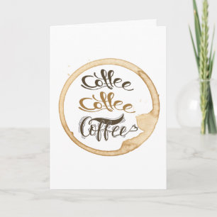 Koffiekoffie Gevouwen Wenskaart Kaart