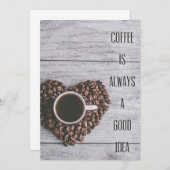 Koffiekoffie is altijd een goed idee save the date (Voorkant / Achterkant)