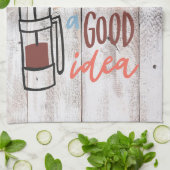 Koffiekoffie is altijd een goed idee theedoek (Gevouwen)