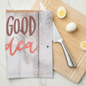 Koffiekoffie is altijd een goed idee theedoek (Quarter Fold)