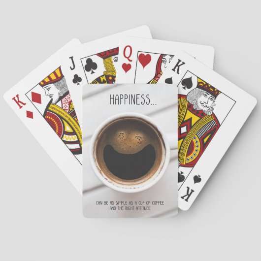 Koffiekoffie is geluk pokerkaarten (Achterkant)