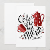 Koffiekoffie is mijn beste vriend kaart (Voorkant / Achterkant)