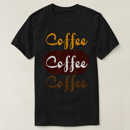 Koffiekoffie, lettertype lettertype t-shirt (Design voorkant)
