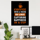 Koffiekoffie met een vriend poster (Thuiskantoor)