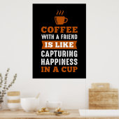 Koffiekoffie met een vriend poster (Keuken)