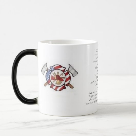 Koffiekoffie-Mok "A Firefighter's Prayer" Magische Mok (Links)