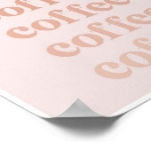 Koffiekoffie: roze fade Retro Font Poster (Hoek)