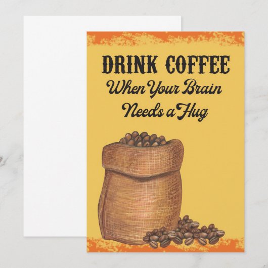 Koffiekoffie 's ochtends save the date (Voorkant / Achterkant)