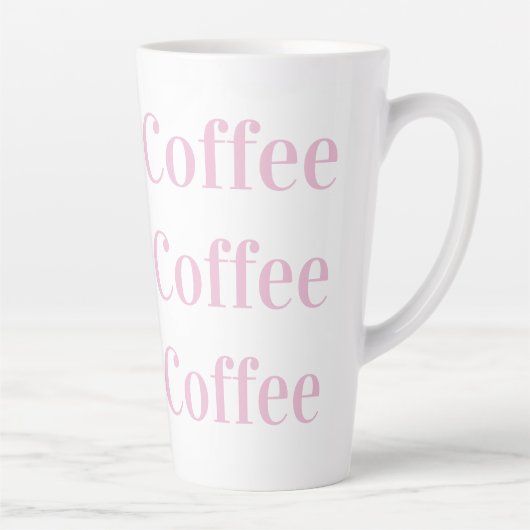 Koffiekoffie | Stijlroze typografie Latte Mok (Rechts)