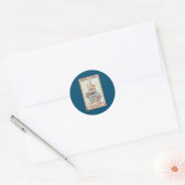 Koffiekoffie van de Kaart Coffee Lover Caffeïne Ronde Sticker (Envelop)