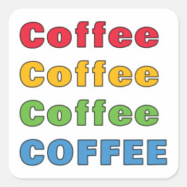 Koffiekoffie Vierkante Sticker
