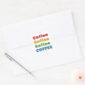 Koffiekoffie Vierkante Sticker (Envelop)