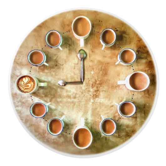 Koffiekoffietijd koffie keramische knop (Voorkant)