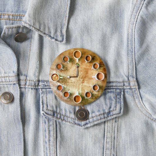 Koffiekoffietijd Ronde Button 7,6 Cm (In situ)