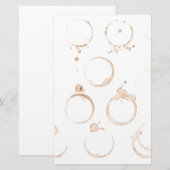 Koffiekoffievlek Briefpapier (Voorkant / Achterkant)