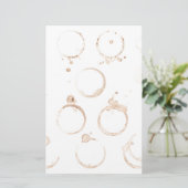 Koffiekoffievlek Briefpapier (Staand voorkant)