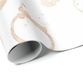 Koffiekoffievlek Cadeaupapier (Rol Hoek)