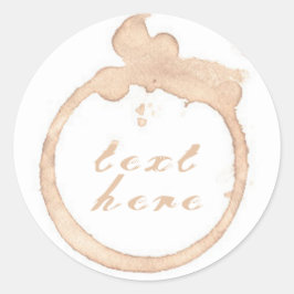 Koffiekoffievlek Ronde Sticker