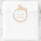 Koffiekoffievlek Ronde Sticker (Tas)