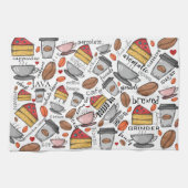 Koffiekoffiewinkel of keukenhanddoek van Café Love (Horizontaal)