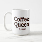 Koffiekoningin gepersonaliseerde moug koffiemok (Links)