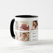 Koffiekop | Aangepaste foto-collage Beste moeder o Mok (Voorkant links)