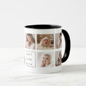 Koffiekop | Aangepaste foto-collage Beste moeder o Mok (Voorkant rechts)