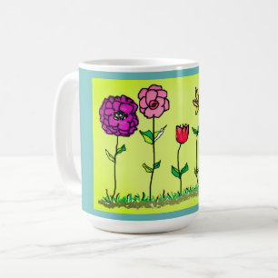 Koffiekop - Digitale Bloemen Koffiemok