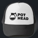 Koffiekop — eenvoudige tekening trucker pet<br><div class="desc">Een beetje nuchtere humor die je kunt doorgeven aan je vrienden. Laat ze lachen met een grappig cadeau of een witte olifant. Ook voor een koffieminnaar.</div>