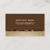 Koffiekop en bonen | Barista Visitekaartje (Achterkant)