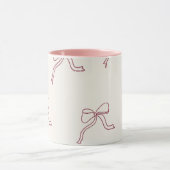Koffiekop - esthetische roze strik 🎀 mok (Midden)