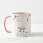 Koffiekop - esthetische roze strik 🎀 mok (Links)