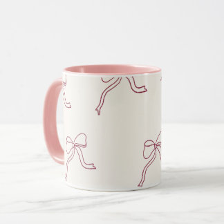 Koffiekop - esthetische roze strik 🎀 mok
