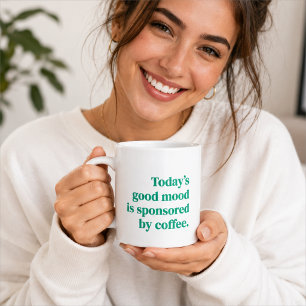 Koffiekop Goede stemming gesponsord door koffie Koffiemok