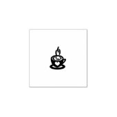 Koffiekop Hart Stoom Rubber Stempel Ontwerp (Afrduk)