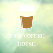 Koffiekop Illustratie Etch koffiebedrijf Raamsticker (Vel 3)