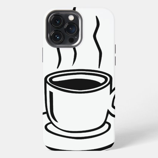 Koffiekop iPhone Hoesje (Achterkant)