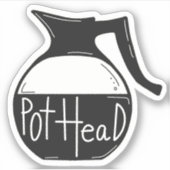 Koffiekop Koffiekoffie Koffiebonnetje Sticker (Voorkant)