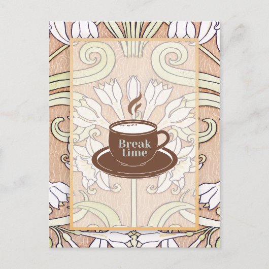Koffiekop Kunst Briefkaart (Voorkant)