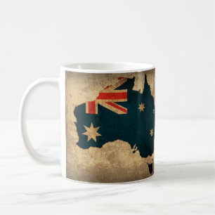 Koffiekop - Landkaart van Australië met Vlag Koffiemok