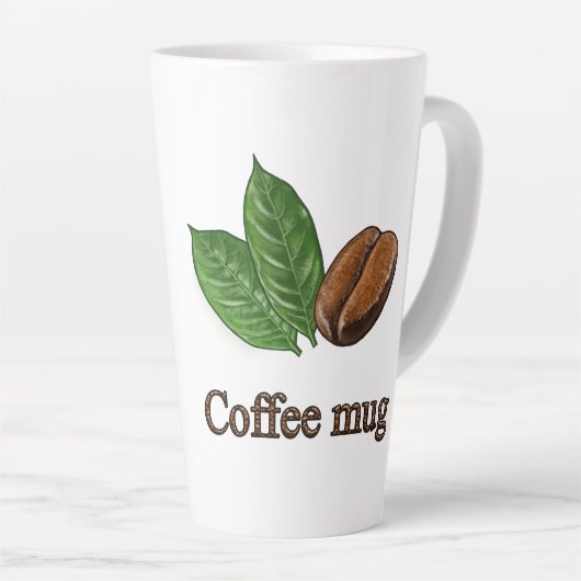 Koffiekop Latte Mok (Rechterhoek)
