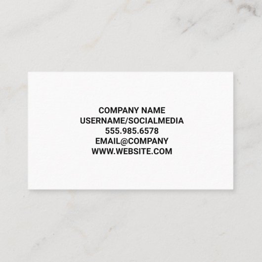 Koffiekop Logo | Splash Coffee Visitekaartje (Achterkant)