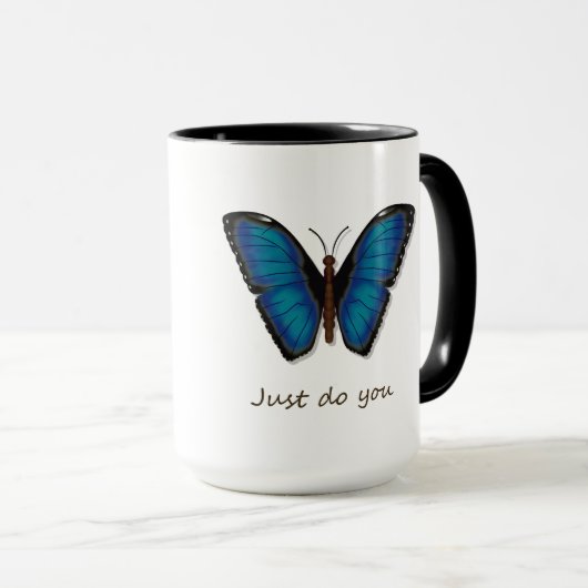 Koffiekop met Blauwe Vlinder Mok (Voorkant rechts)