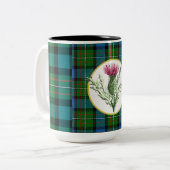 Koffiekop met Ferguson Clan tartan Tweekleurige Koffiemok (Voorkant links)