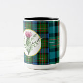 Koffiekop met Ferguson Clan tartan Tweekleurige Koffiemok (Voorkant rechts)