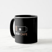 Koffiekop met Grappig Lage Batterij 'Need Cafe' Mok (Voorkant links)