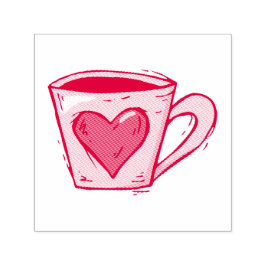 Koffiekop Met Hart Stempel