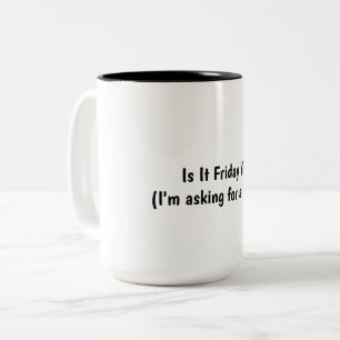 Koffiekop met humor tweekleurige koffiemok