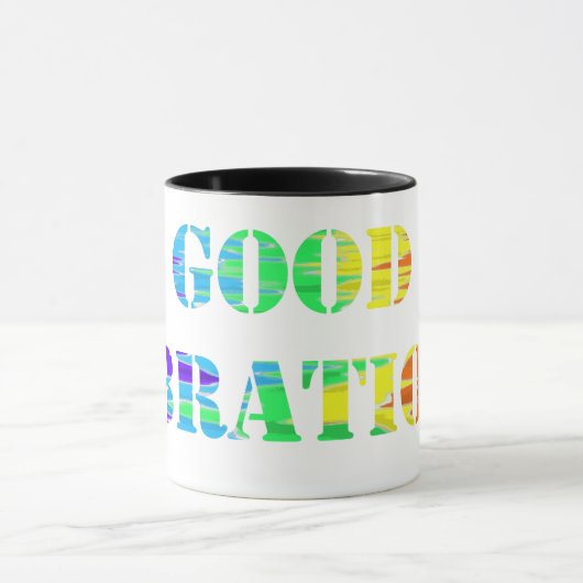 Koffiekop met inschrijving GOOD VIBRATIONS Mok (Midden)