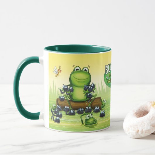 Koffiekop met kikkerontwerp mok (Met donut)